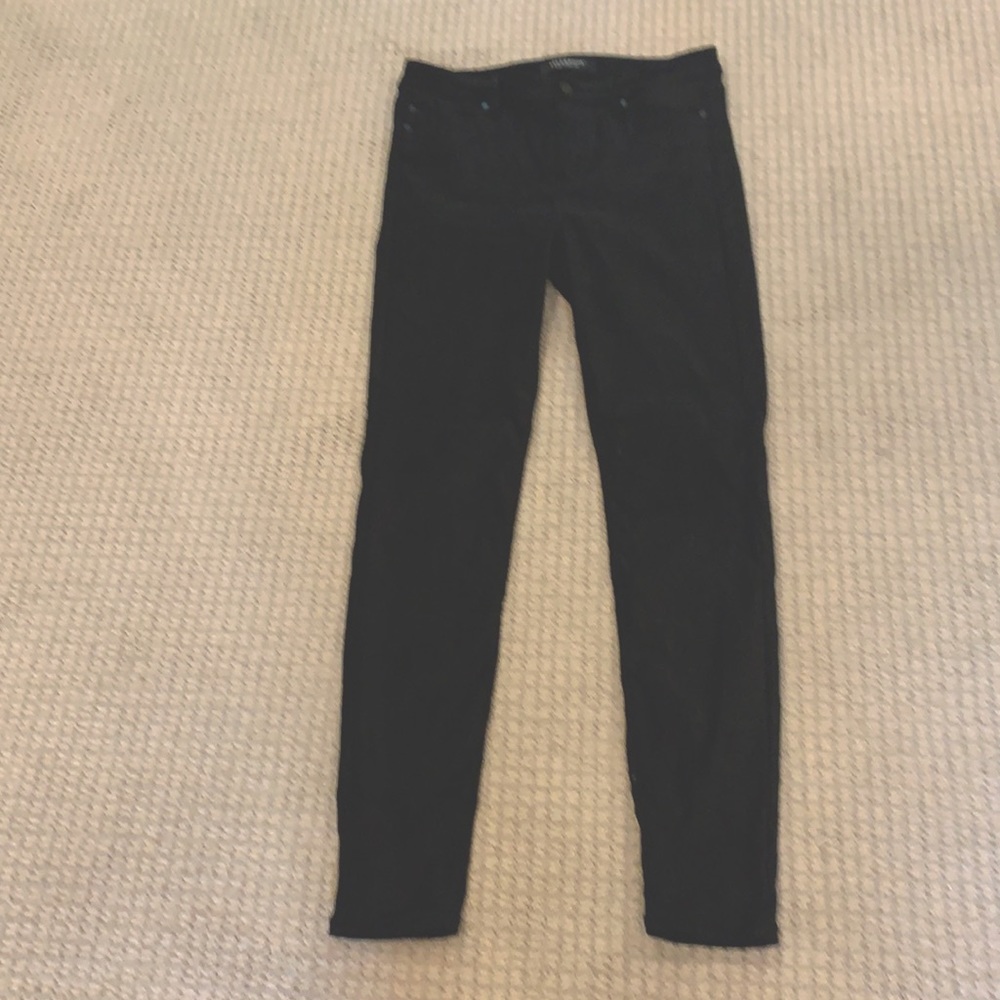 Perfect condition Liverpool Los Angeles skinny black faux suede jeans size 8